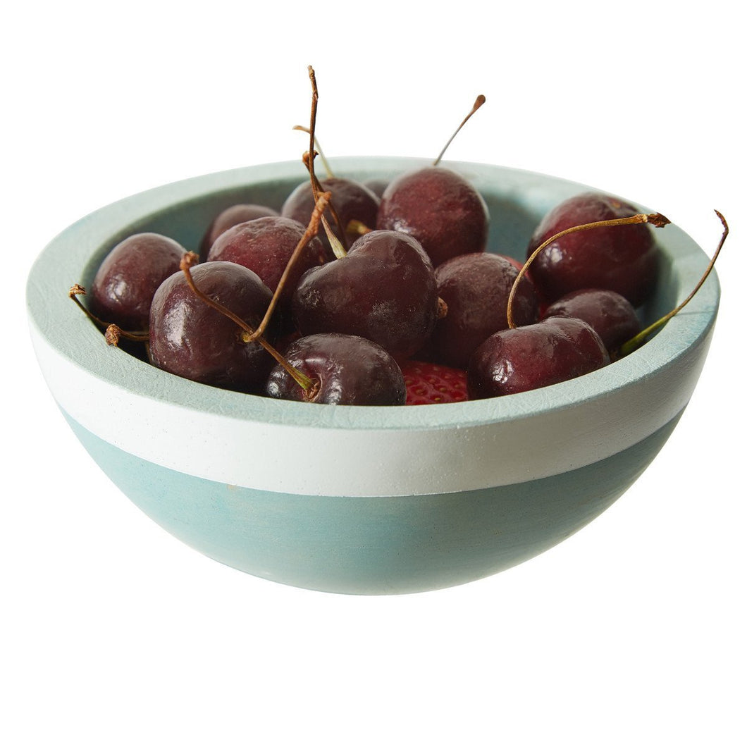 White Blue Bowl