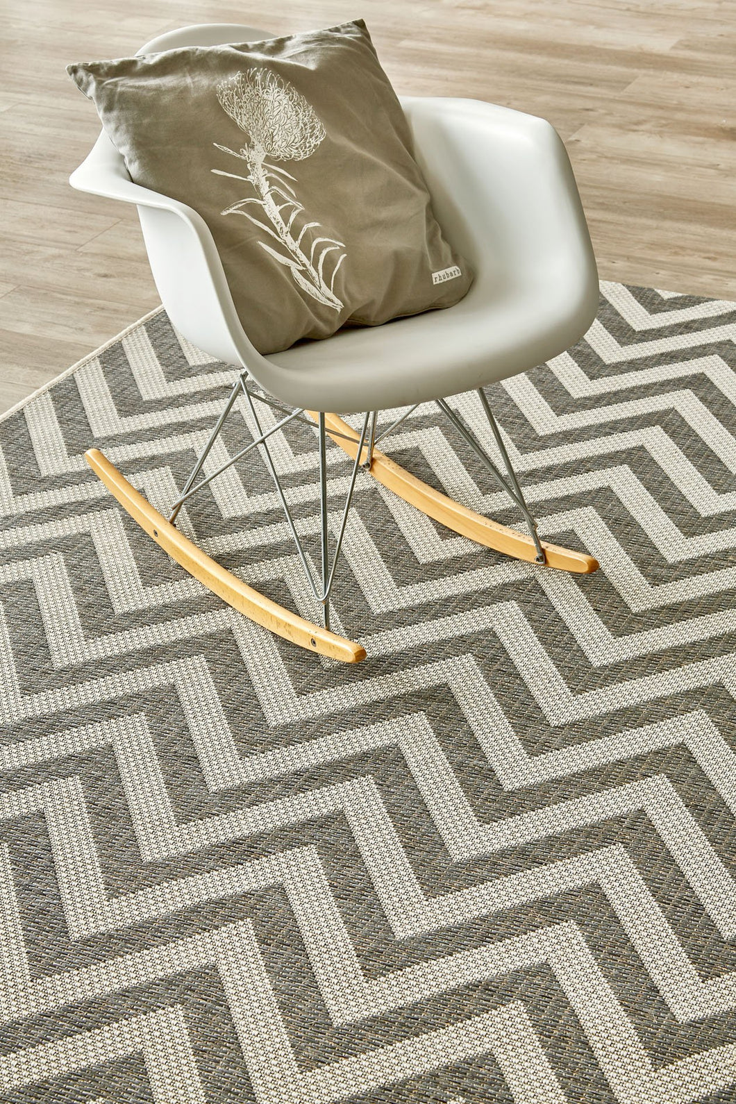 Herringbone Grey Rug (new stock)