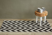 Herringbone Black Rug (new stock)