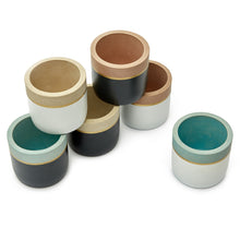 Blush Trim Collection - Set of 3 White Pots