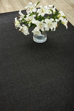 Natural sisal look black rug