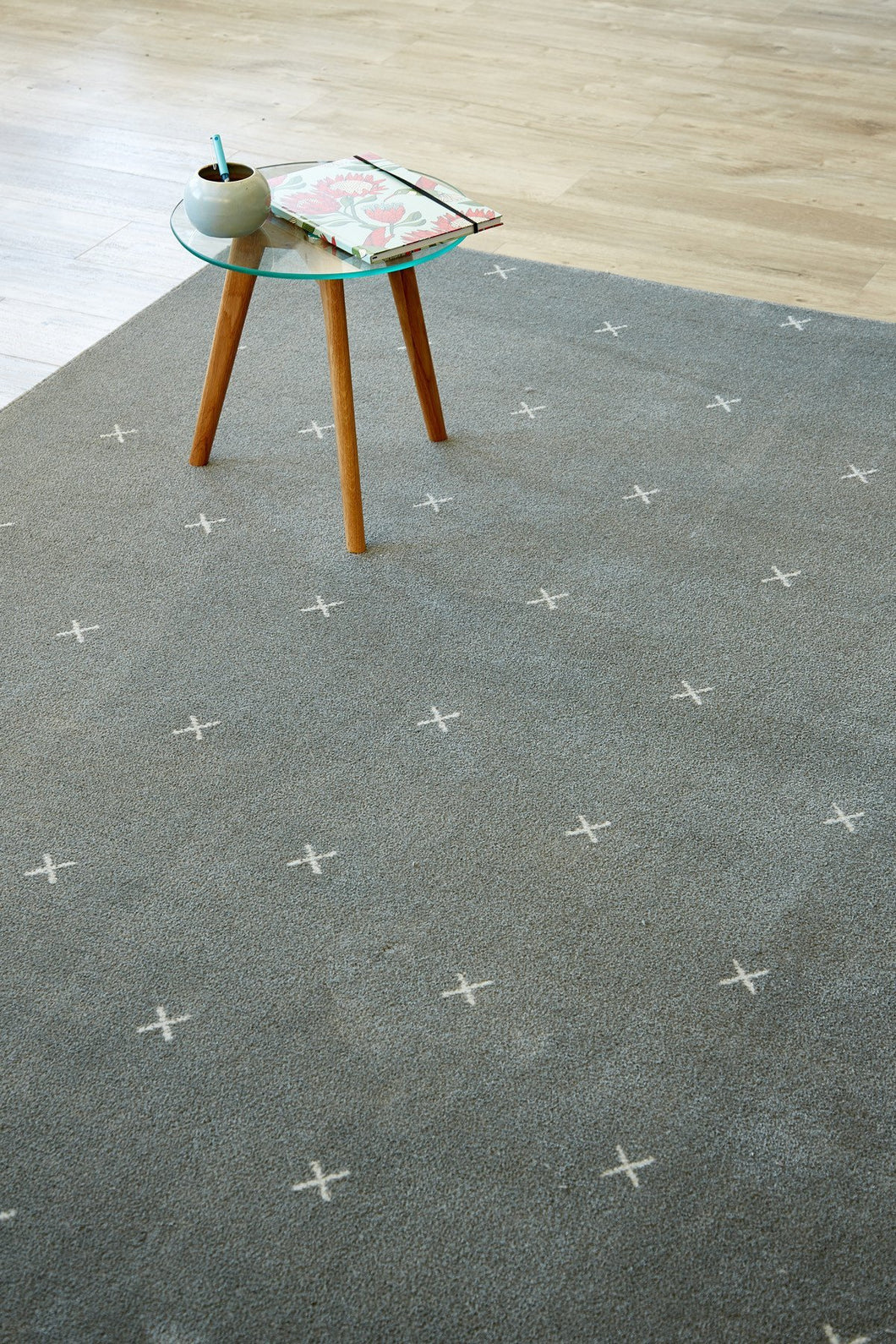 Dark Grey Cross Carpet