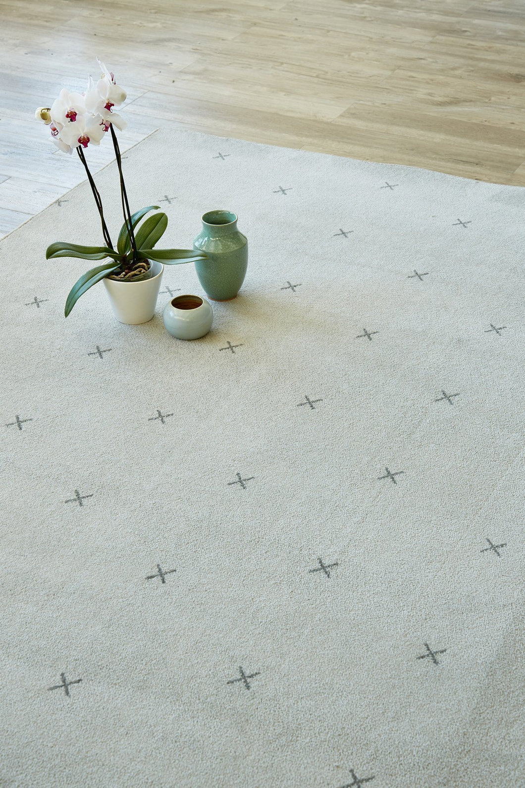 Light Grey Cross Carpet