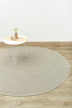 Grey diamond pattern round circle rug